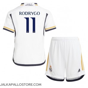 Real Madrid Rodrygo Goes #11 Kotipaita Lapsille 2023-24 Lyhythihainen (+ shortsit)